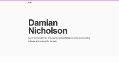 Desktop Screenshot of damiannicholson.com