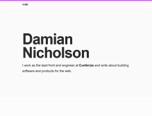 Tablet Screenshot of damiannicholson.com